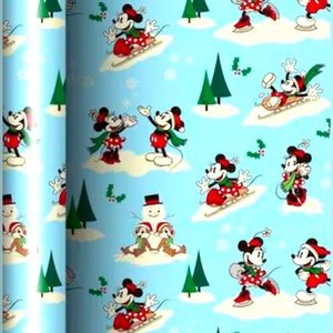 MICKEY & MINNIE CHRISTMAS GIFT WRAPPING PAPER